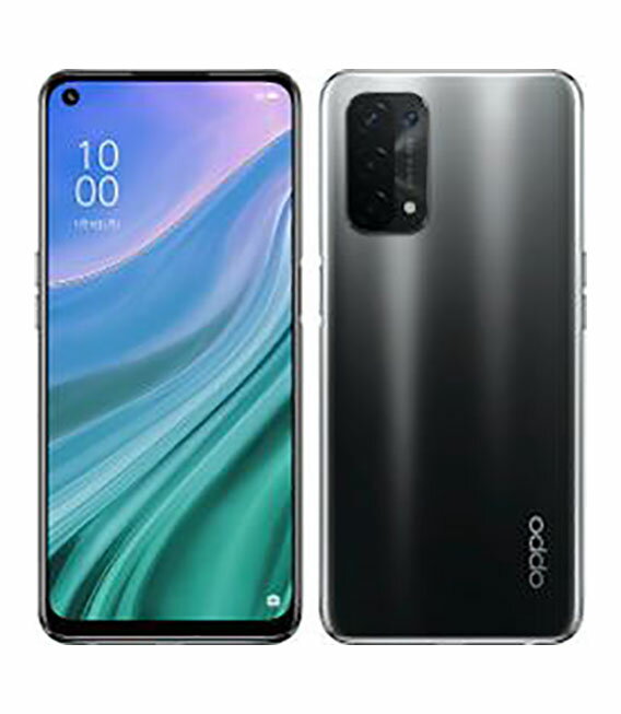 【中古】【安心保証】 OPPO A54 5G CPH2303[64GB] SIMフリー シルバーブラック mineo版