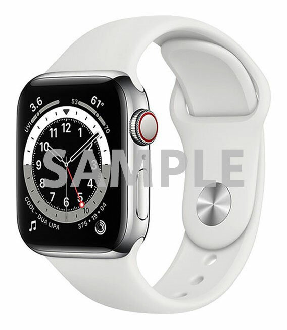 【中古】【安心保証】 Series6[40mm セルラー]ステンレススチール シルバー AppleWatch M0DV3J