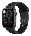 【中古】【安心保証】 Series6[44mm GPS]アルミニウム スペースグレイ Apple Watch Nike MG173J