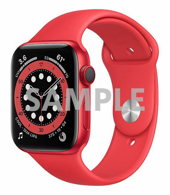 【中古】【安心保証】 Series6[44mm セルラー]アルミニウム レッド AppleWatch M0GU3J