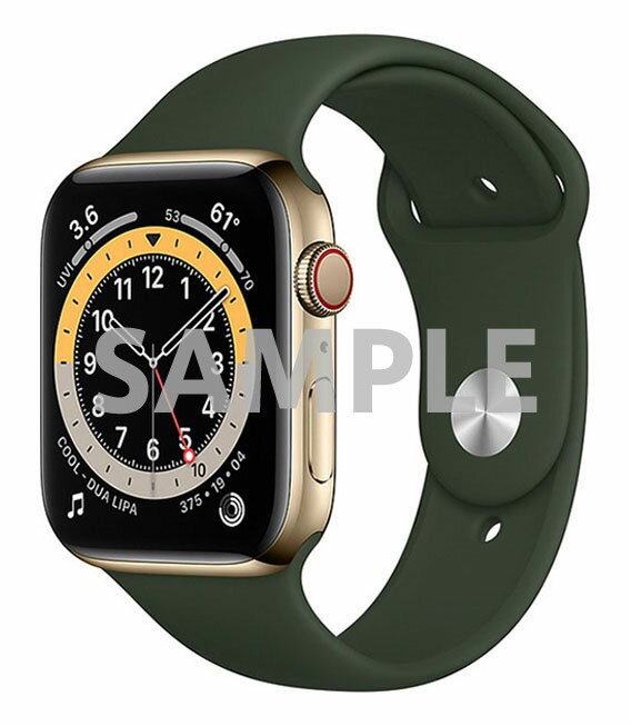 【中古】【安心保証】 Series6 44mm セルラー ステンレススチール ゴールド Apple Watch M0GV3J