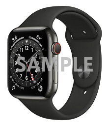 【中古】【安心保証】 Series6[44mm セルラー]ステンレススチール グラファイト Apple Watch M0GX3J