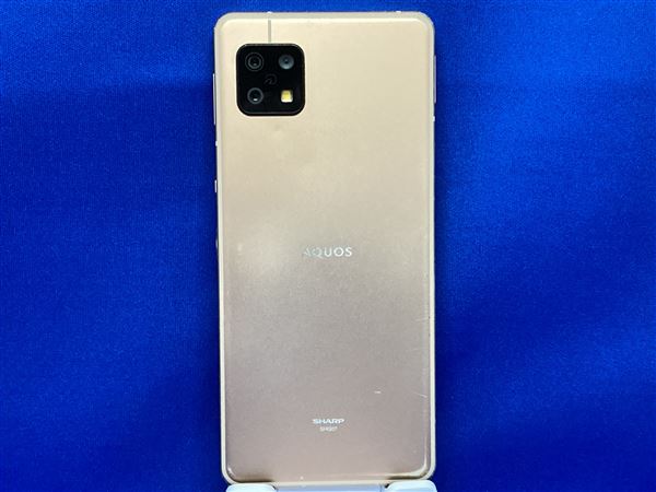 【中古】【安心保証】 AQUOS sense6s SHG07[64GB] SIMフリー ライトカッパー JCOM版