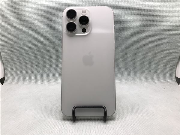 【中古】【安心保証】 iPhone15 Pro Max[1TB] SoftBank ホワイトチタニウム