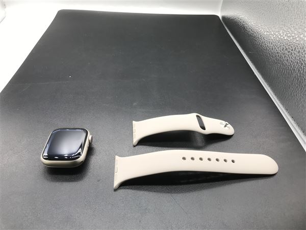 【中古】【安心保証】 Series8[41mm/セルラー]アルミ スターライト Apple Watch