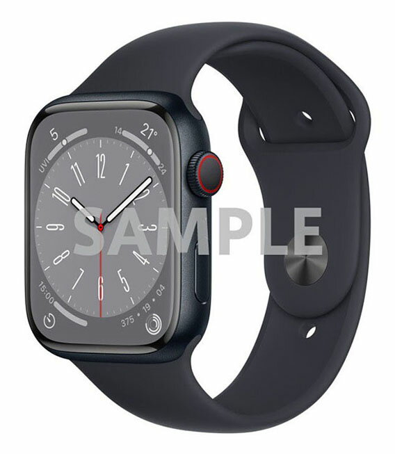 【中古】【安心保証】 Series8[45mm セルラー]アルミニウム ミッドナイト Apple Watch MNN73J