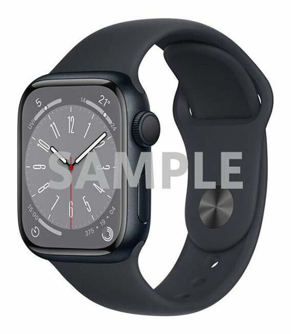 【中古】【安心保証】 Series8[41mm GPS]アルミニウム ミッドナイト Apple Watch MNPC3J