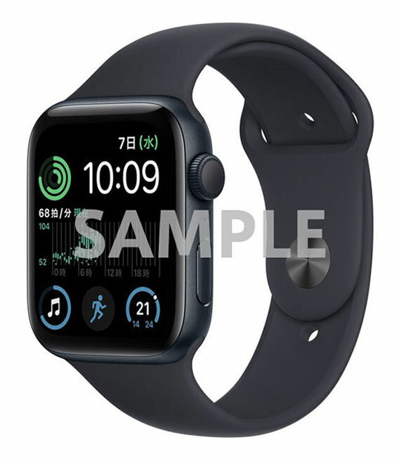 【中古】【安心保証】 SE 第2世代[44mm GPS]アルミニウム ミッドナイト Apple Watch MNLC3J