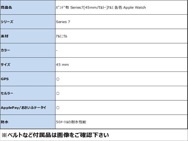 【中古】【安心保証】 Series7[45mm/セルラー]アルミ 各色 Apple Watch