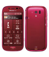 本体/白ロム/スマートフォン/Ｂランク/ドコモ/らくらくスマートフォン 【中古】【安心保証】 docomo Fー06F レッド