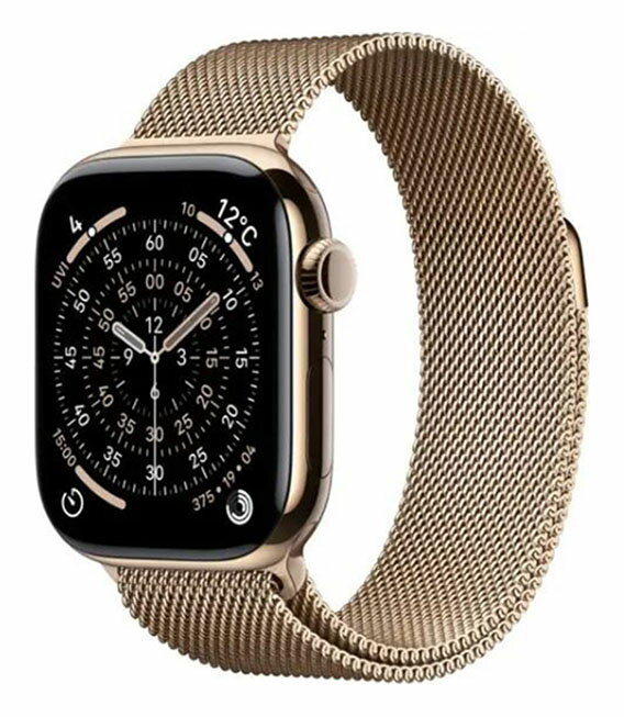乐天商城 - 【中古】【安心保証】 Series11[42mm/セルラー]チタン ゴールド Apple Watch