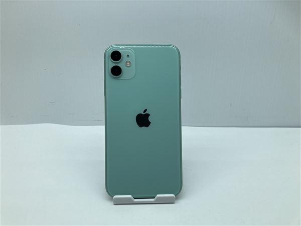 【中古】【安心保証】 iPhone11[64GB] SIMロック解除 au/UQ グリーン