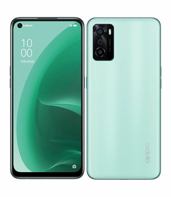 【中古】【安心保証】 OPPO A55s 5G A102OP[64GB] SoftBank グリーン