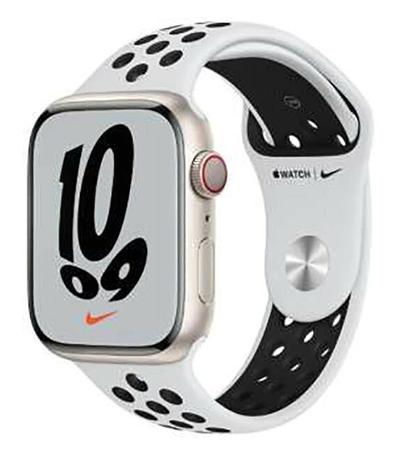 【中古】【安心保証】 Series7[45mm/GPS]アルミ スターライト Apple Watch