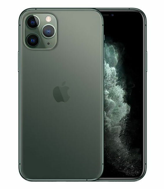 【中古】【安心保証】 iPhone11 Pro[512GB] au ミッドナイトグリーン