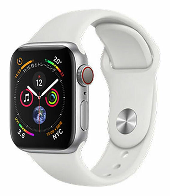 【中古】【安心保証】 Series4[44mm/セルラー]アルミ シルバー Apple Watch（楽天・ゲオモバイル）