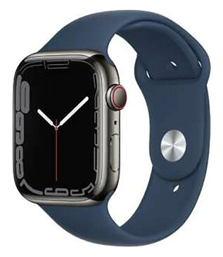 【中古】【安心保証】 Series7[45mm セルラー]ステンレススチール グラファイト AppleWatch MKL23J