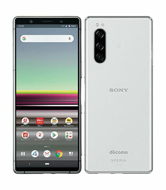 【中古】【安心保証】 Xperia 5 SO-01M[64GB] docomo グレー