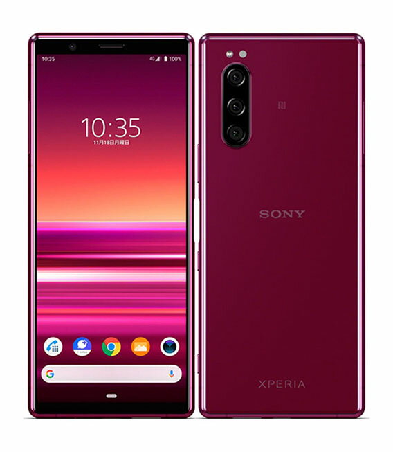 【中古】【安心保証】 Xperia 5 901SO[64GB] SoftBank レッド