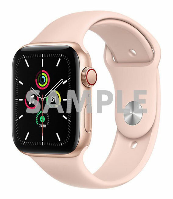 【中古】【安心保証】 SE[44mm セルラー]アルミニウム ゴールド AppleWatch MKT13J