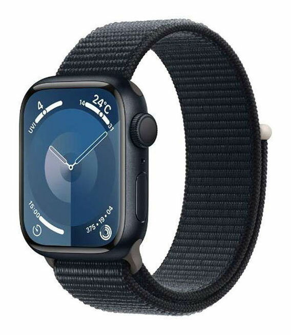 【中古】【安心保証】 Series9[41mm GPS]アルミニウム ミッドナイト Apple Watch MR8Y3J