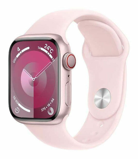 【中古】【安心保証】 Series9[41mm セルラー]アルミニウム ピンク Apple Watch MRJ03J