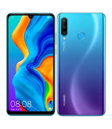 【中古】【安心保証】 HUAWEI P30 lite MAR-LX2J[64GB] 楽天モバイル ピーコックブルー