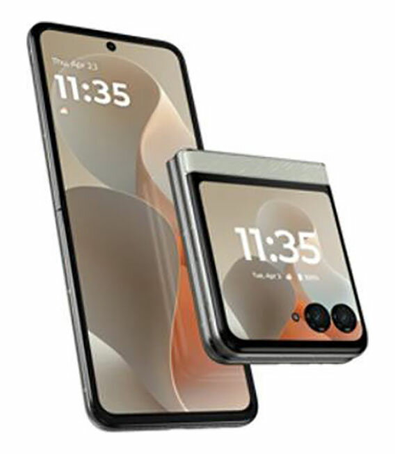 【中古】【安心保証】 motorola razr 60[512G] SIMフリー ライトスカイホワイト