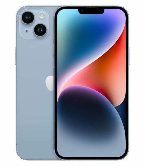 【中古】【安心保証】 iPhone14[128GB] SB/YM ブルー