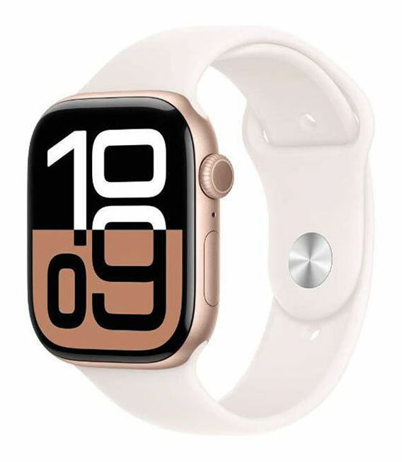 【中古】【安心保証】 Series10[46mm/GPS]アルミ ローズゴールド Apple Watch