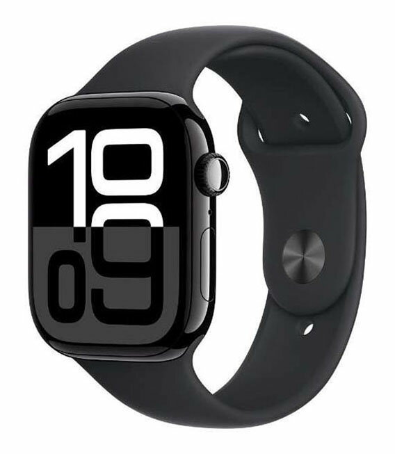 【中古】【安心保証】 Series10[46mm/GPS]アルミ ジェットブラック Apple Watch