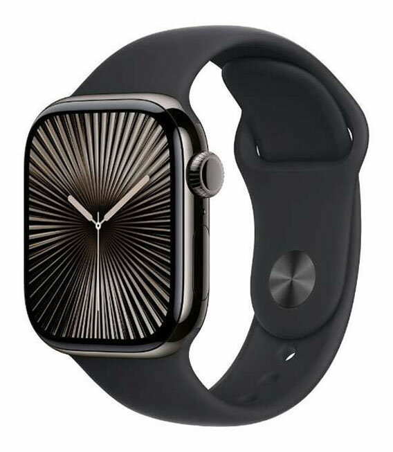 【中古】【安心保証】 Series10[42mm/セルラー]チタン スレート Apple Watch