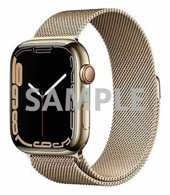 【中古】【安心保証】 Series7[45mm セルラー]ステンレススチール ゴールド Apple Watch MKMP3J