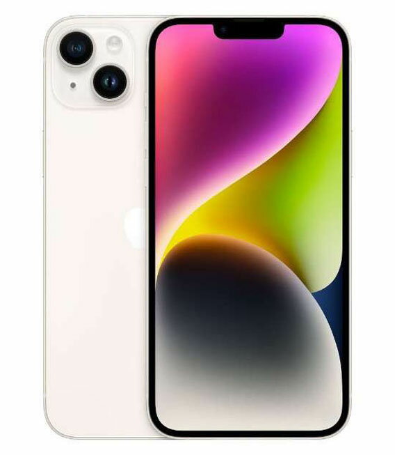 【中古】【安心保証】 iPhone14 Plus[512GB] 楽天モバイル スターライト