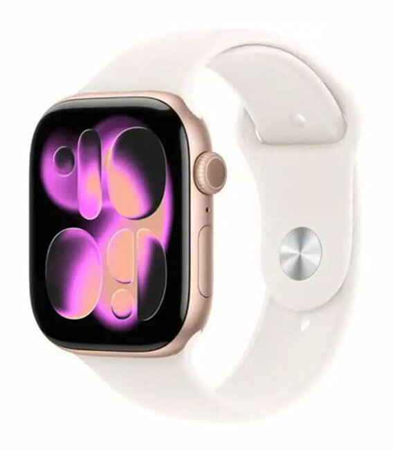 【中古】【安心保証】 Series11[46mm/GPS]アルミ ローズゴールド Apple Watch