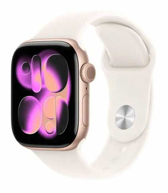 【中古】【安心保証】 Series11[42mm/セルラー]アルミ ローズゴールド Apple Watch