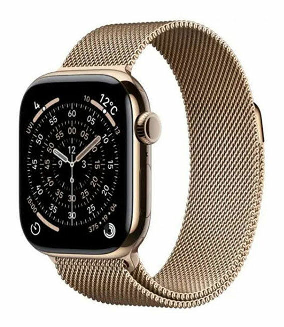 【中古】【安心保証】 Series11[42mm/セルラー]チタン ゴールド Apple Watch