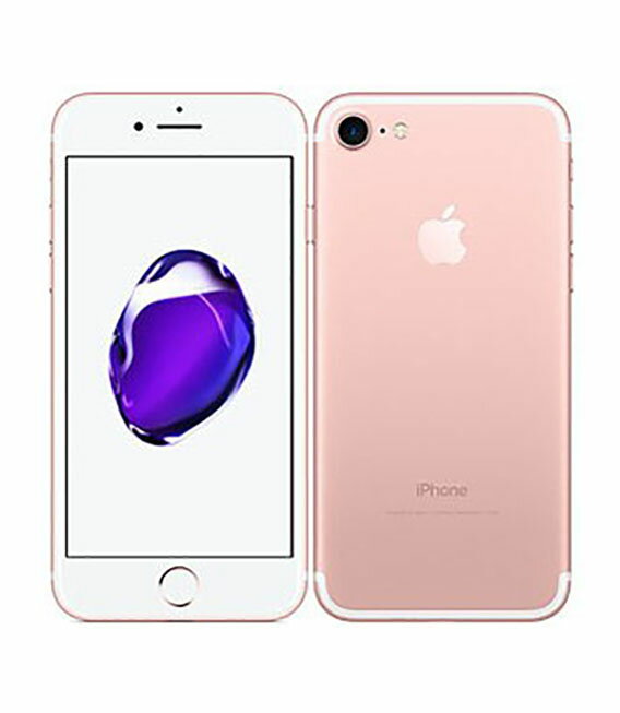 【中古】【安心保証】 iPhone7[256GB] SIMロック解除 SB/YM ローズゴールド