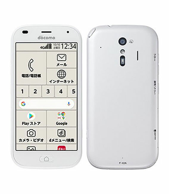 【中古】【安心保証】 らくらくスマートフォン F-42A[32GB] docomo ホワイト