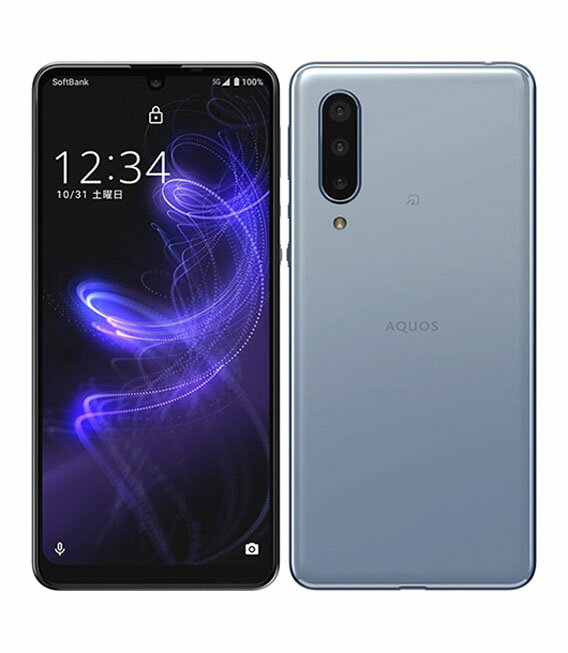 【中古】【安心保証】 AQUOS zero5G basic A002SH[64GB] SoftBank ブルー