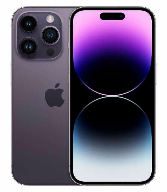 【中古】【安心保証】 iPhone14 Pro Max[256GB] au ディープパープル