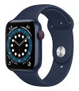 【中古】【安心保証】 Series6[44mm セルラー]アルミニウム ブルー Apple Watch M09A3J