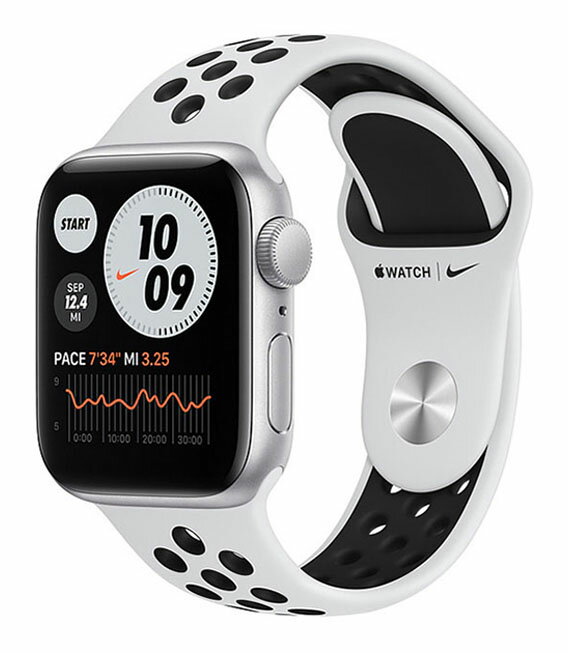 【中古】【安心保証】 SE[40mm GPS]アルミニウム シルバー AppleWatch Nike MYYD2J