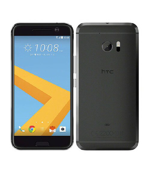 【中古】【安心保証】 HTC 10 HTV32[32GB] au カーボングレイ