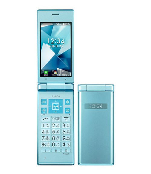 【中古】【安心保証】 DIGNO ケータイ2 702KC[8GB] Y!mobile ブルー