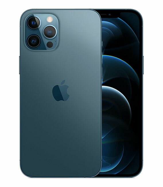 【中古】【安心保証】 iPhone12 Pro Max[512GB] SIMフリー NGD63J パシフィックブルー