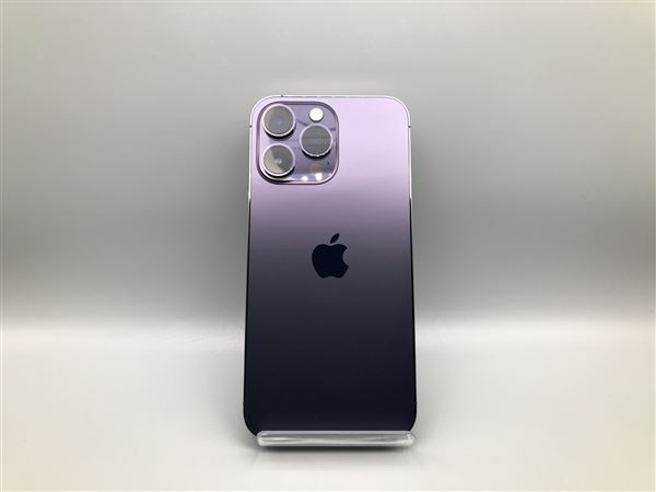 【中古】【安心保証】 iPhone14 Pro Max[128GB] SIMフリー ディープパープル