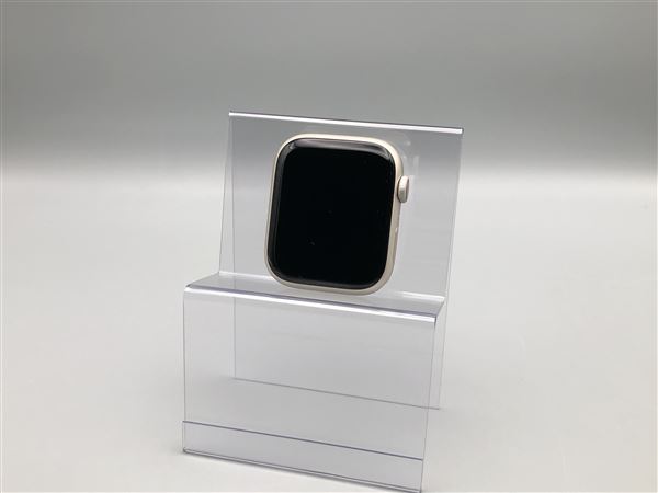 【中古】【安心保証】 バンド無 Series8[45mm/セルラー]アルミ スターライト Apple Watch