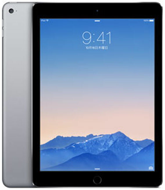 【中古】【安心保証】 iPadAir 9.7インチ 第2世代[64GB] セルラー au スペースグレイ