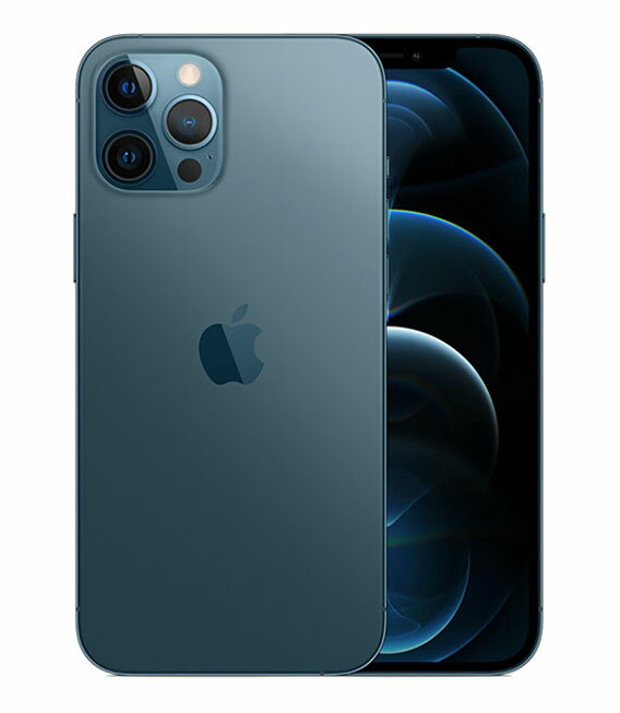【中古】【安心保証】 iPhone12 Pro Max[128GB] SIMロック解除 SoftBank パシフィックブルー
